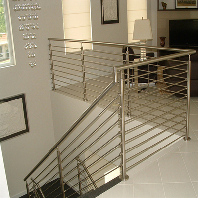 Barandilla de acero inoxidable de la escalera, Rod Bar Interior Stair Railings para el balcón