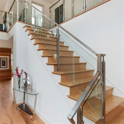 Verja de cristal moderna de la barandilla de TESIA para la escalera de la terraza de la cubierta del balcón del apartamento