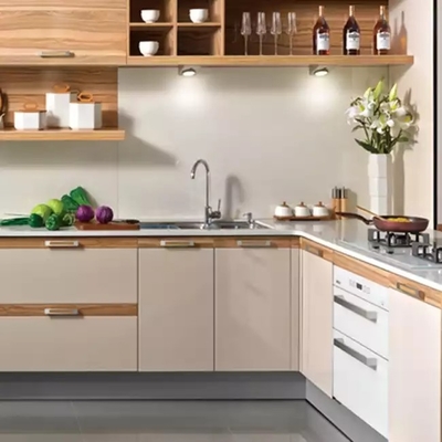 Sistema modificado para requisitos particulares del armario de cocina, armario de cocina moderno de la despensa de la laca