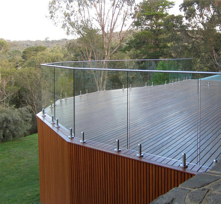 Verjas de cristal Frameless de acero inoxidables modernas de la barandilla para interior y al aire libre
