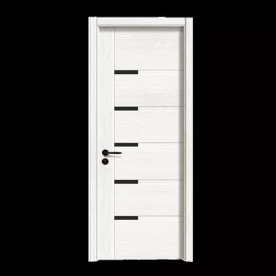 Puerta interior de madera laminada teca del sitio de la melamina del panel del MDF para el apartamento