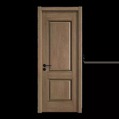 Puerta interior de madera laminada teca del sitio de la melamina del panel del MDF para el apartamento