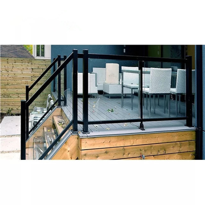 Barandilla al aire libre modificada para requisitos particulares de la escalera de los diseños de las verjas de cristal de aluminio del balcón
