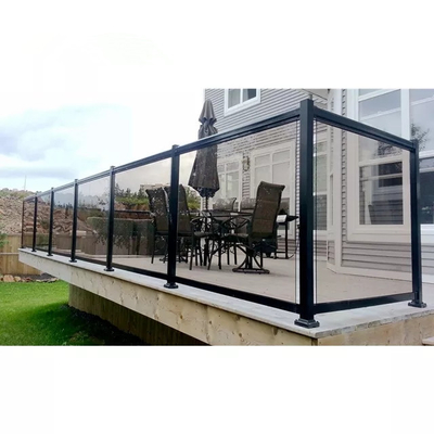 Barandilla al aire libre modificada para requisitos particulares de la escalera de los diseños de las verjas de cristal de aluminio del balcón