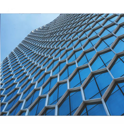 Pared exterior impermeable de la construcción, muro cortina de cristal doble de aluminio