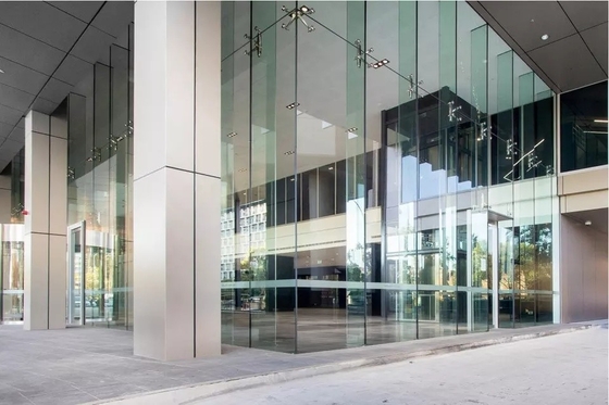 Revestimiento de aluminio Muro cortina de vidrio con doble acristalamiento Impermeable moderno