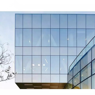 Paneles de fachada de edificio de muro cortina de vidrio doble con marco de aluminio