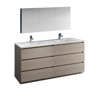 Vanidad doble libre del fregadero, unidades de la vanidad del cuarto de baño de madera sólida del diseño