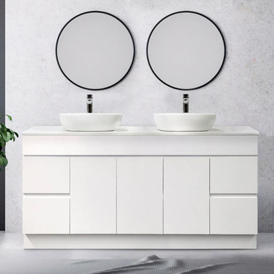 Vanidad doble libre del fregadero, unidades de la vanidad del cuarto de baño de madera sólida del diseño