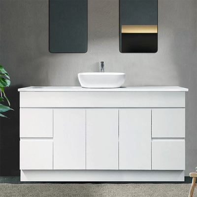 Vanidad doble libre del fregadero, unidades de la vanidad del cuarto de baño de madera sólida del diseño
