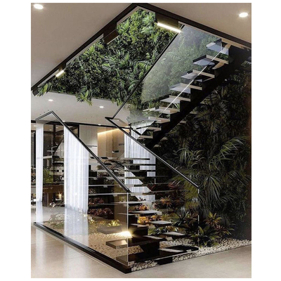 Escalera interior moderna estándar australiana con mármol LED
