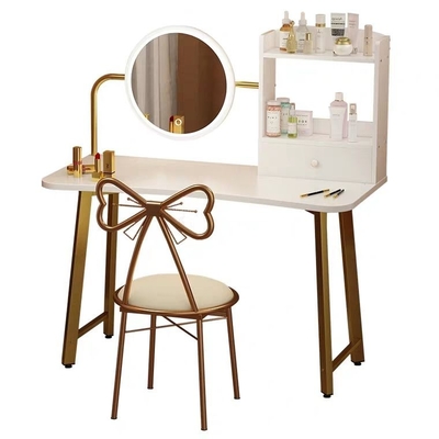 Juego de dormitorio reflejado clásico moderno de los muebles, tocador del maquillaje del final de la melamina