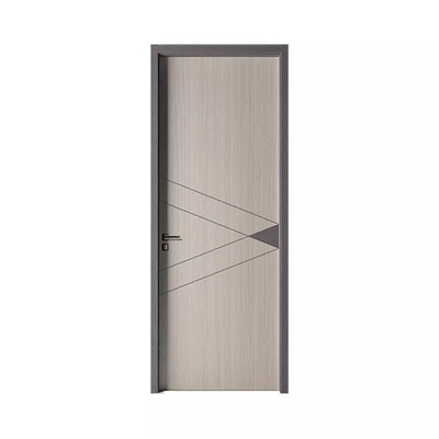 Diseño de panel de madera empotrado Dormitorio moderno Puerta de madera dura Impermeable Insonorizado