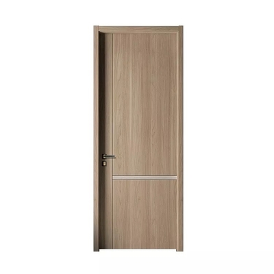 Diseño de panel de madera empotrado Dormitorio moderno Puerta de madera dura Impermeable Insonorizado