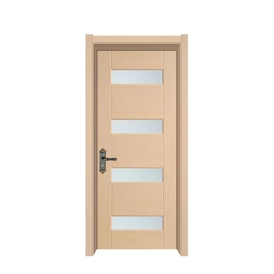Puertas interiores de laca de la laminación, puerta de madera moderna de cristal impermeable