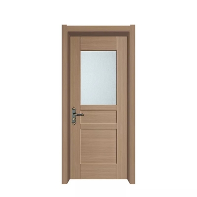 Puertas interiores de laca de la laminación, puerta de madera moderna de cristal impermeable