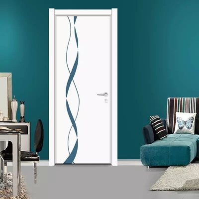 Puertas interiores de la casa de madera moderna, puerta de madera modificada para requisitos particulares de los marcos de la melamina