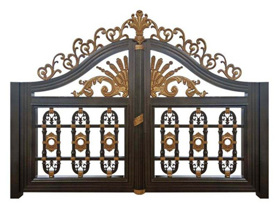 Tubo principal moderno del hierro labrado de la casa, hierro labrado Front Door del nuevo diseño