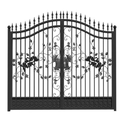 Diseño moderno Front Door, tubo principal galvanizado de la parrilla de la casa del hierro labrado