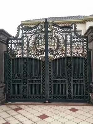 Puerta y cercado de la seguridad del diseño del tubo principal del hierro labrado del ODM del OEM nueva