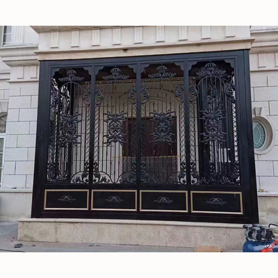 Puerta y cercado de la seguridad del diseño del tubo principal del hierro labrado del ODM del OEM nueva