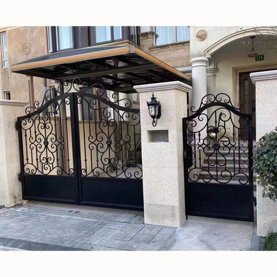 Puerta y cercado de la seguridad del diseño del tubo principal del hierro labrado del ODM del OEM nueva