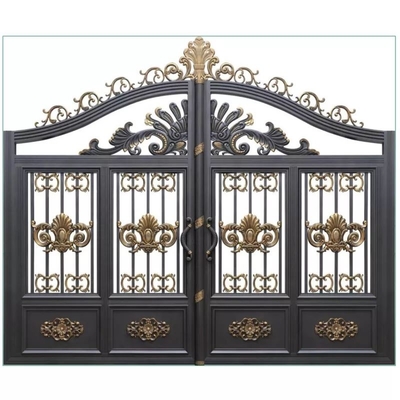 Puerta principal de la casa exterior, diseño galvanizado de la puerta del hierro labrado nuevo