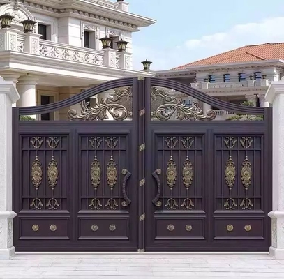 Puerta principal de la casa exterior, diseño galvanizado de la puerta del hierro labrado nuevo