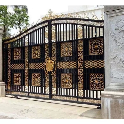 Puerta principal de la casa exterior, diseño galvanizado de la puerta del hierro labrado nuevo