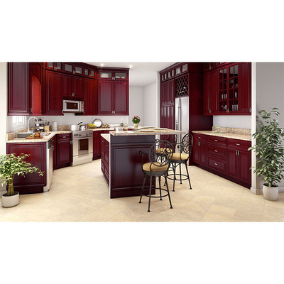 Cree a los armarios de cocina para requisitos particulares reales de madera sólidos para el apartamento