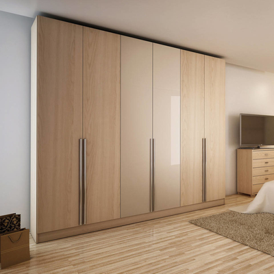 Guardarropa de madera sólido del estilo de encargo chino de los muebles, armarios portátiles de madera de roble