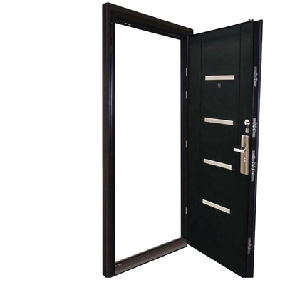 Puertas de entrada de acero de la seguridad, puerta de entrada exterior con la tira de aluminio