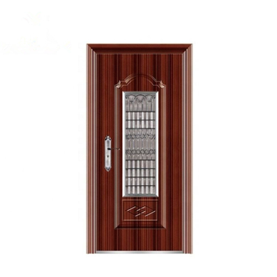 Puertas de entrada de acero de la seguridad, puerta de entrada exterior con la tira de aluminio