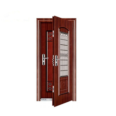 Puertas de entrada de acero de la seguridad, puerta de entrada exterior con la tira de aluminio