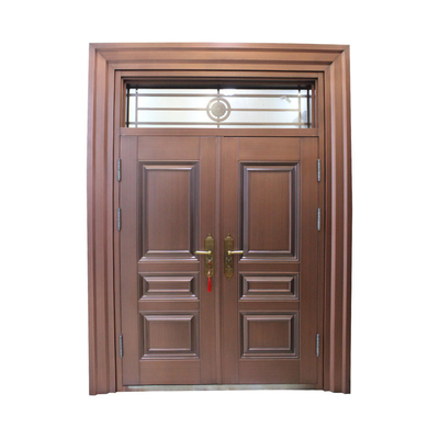 Puertas de acero de la seguridad de la entrada, puerta de entrada exterior doble del diseño moderno