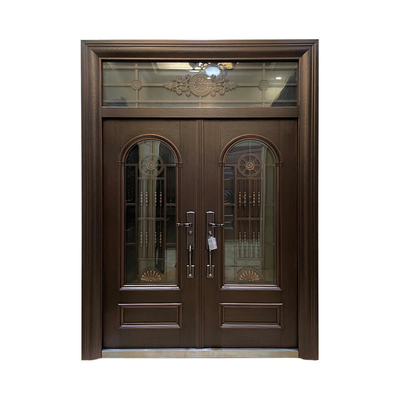 Puertas de acero de la seguridad de la entrada, puerta de entrada exterior doble del diseño moderno