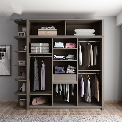 Muebles de madera de encargo del tablero de la melamina, guardarropa de la puerta deslizante de la combinación