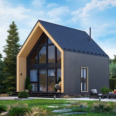 Chalet prefabricado de acero de los hogares de la fábrica de Foshan del jardín de la luz portátil directa de la casa