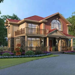 Diseño de lujo Seguridad prefabricada Casa de acero ligero Casa prefabricada Villa apartamento portátil
