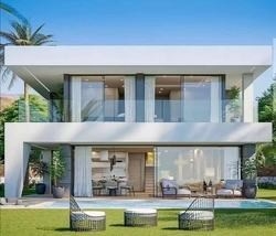 El marco de acero de la luz del diseño moderno prefabricó el chalet prefabricado de lujo de dos pisos de la casa
