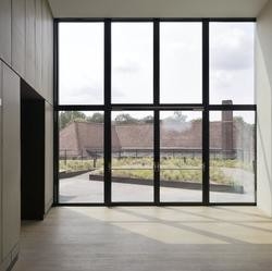 El estilo americano Windows panorámico y las puertas moderaron la ventana de imagen fija de aluminio de cristal