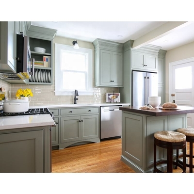 Aliste para montar los gabinetes blancos de madera sólidos de Shaker Style Modular Wood Kitchen