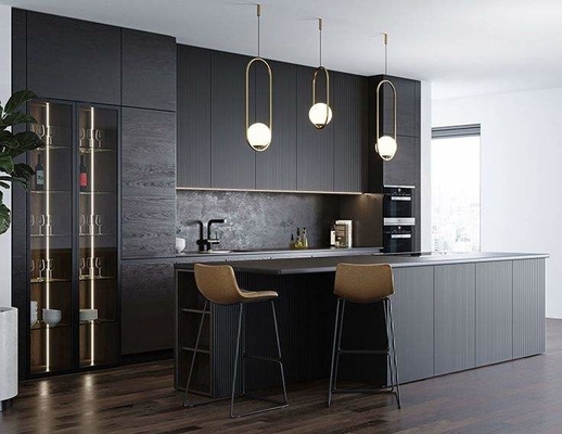 El armario europeo moderno de fabricación del estilo laquea a los armarios de cocina modulares