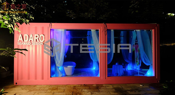 Piscina luminosa los 20FT los 40FT de la industria de Tesia de la casa modular prefabricada del envase de la aduana