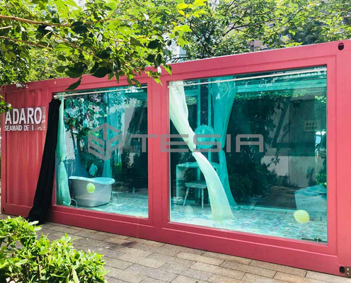 Piscina luminosa los 20FT los 40FT de la industria de Tesia de la casa modular prefabricada del envase de la aduana