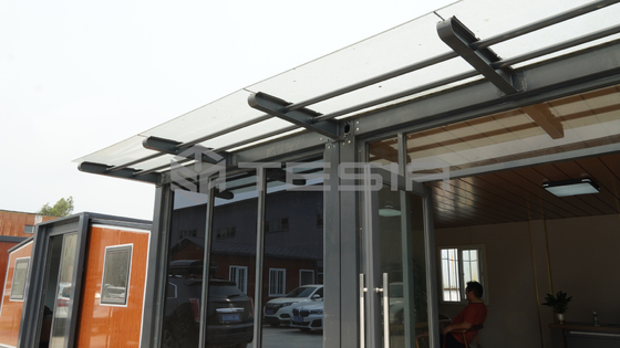 Casa prefabricada extensible del envase de la estructura de acero ligera preparada de lujo los 20FT