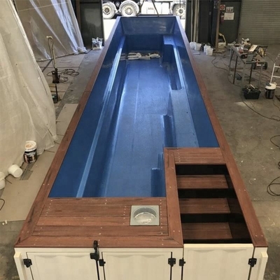 Al aire libre modificada para requisitos particulares colorean 20' 40' piscina del contenedor con 2&quot; ventana gruesa y la escalera de acero