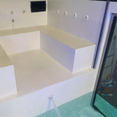 Piscina portátil moderna prefabricada de lujo del envase con la pared de cristal de alta resistencia