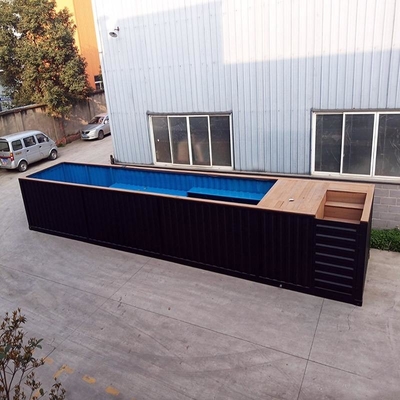 Piscina modificada para requisitos particulares casa prefabricada del envase del tamaño y del color de los 40FT por el material de acero con el sistema eléctrico y Plumping