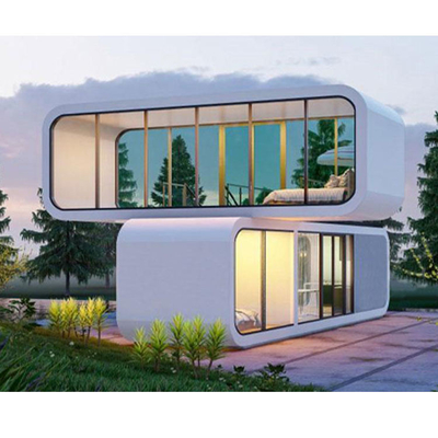 La protección de Sun modificó la cabina de Apple de la estructura de acero del color y la casa móviles prefabricadas estables de cristal del envase para requisitos particulares de la vaina